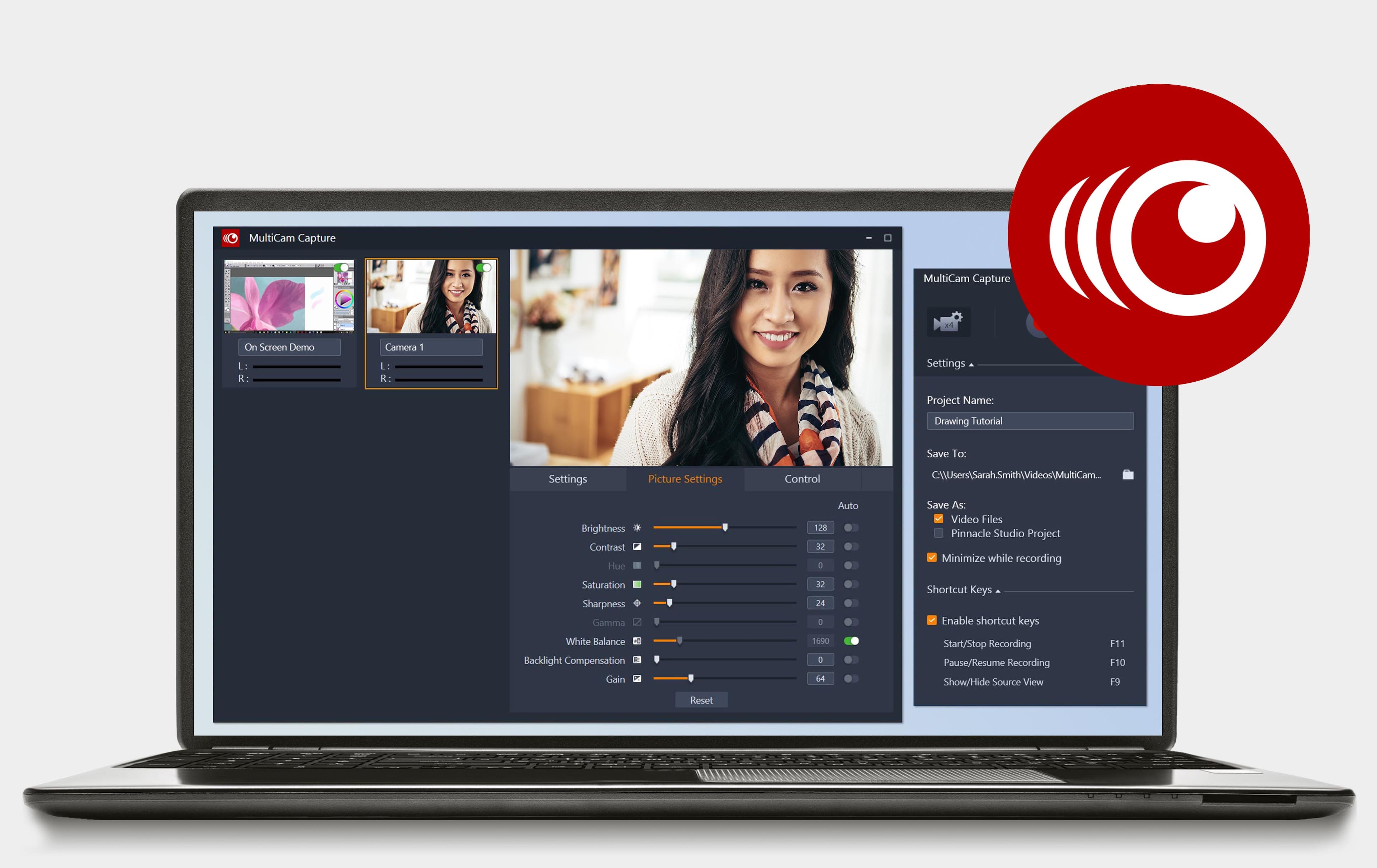 Pinnacle MultiCam Capture - video and screen recording software