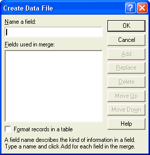 Create Data File
